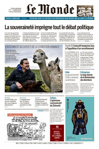 Le Monde du Mercredi 27 Janvier 2021