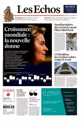Les Echos du Mercredi 27 Janvier 2021