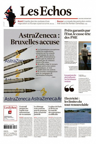 Les Echos du Jeudi 28 Janvier 2021
