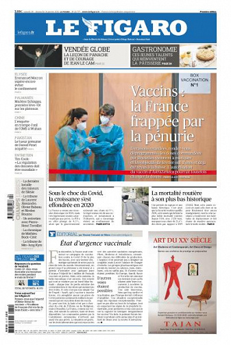 Le Figaro du Samedi 30 et Dimanche 31 Janvier 2021