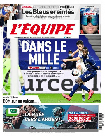 L’equipe du Samedi 30 Janvier 2021