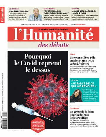 L’Humanite du Vendredi 29 et Dimanche 31 Janvier 2021