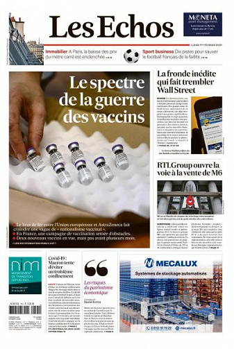 Les Echos du Lundi 1er Février 2021
