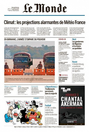 Le Monde du Mardi 2 Février 2021
