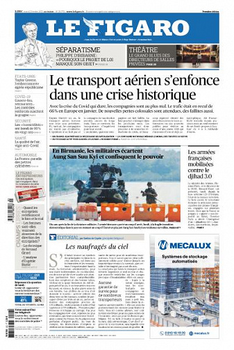 Le Figaro du Mardi 2 Février 2021