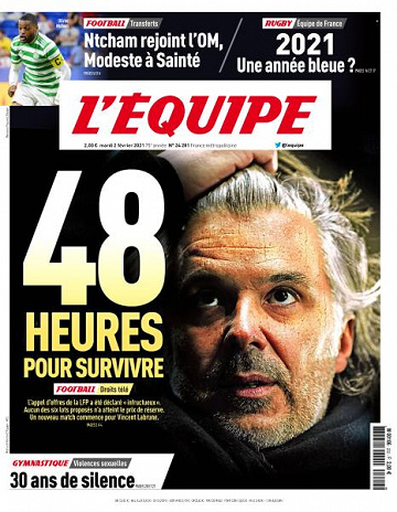 L’equipe du Mardi 2 Février 2021