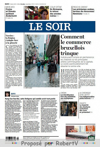 Le Soir - Bruxelles+Wallonie - Mardi 2 Février 2021
