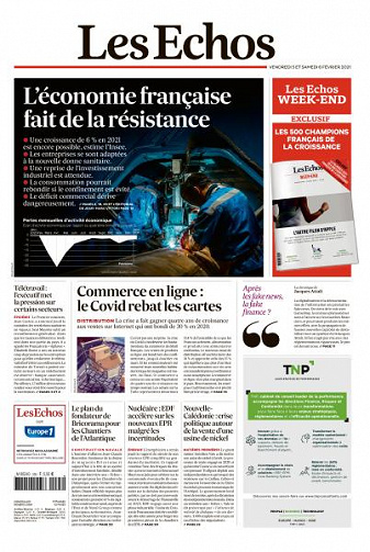 Les Echos du Vendredi 5 et Samedi 6 Février 2021
