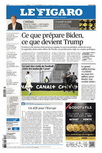 Le Figaro du Samedi 6 Février 2021