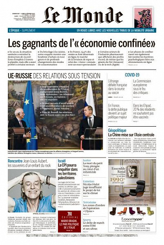 Le Monde du Dimanche 7 et Lundi 8 Février 2021