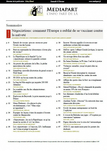 Mediapart - Samedi 6 Février 2021