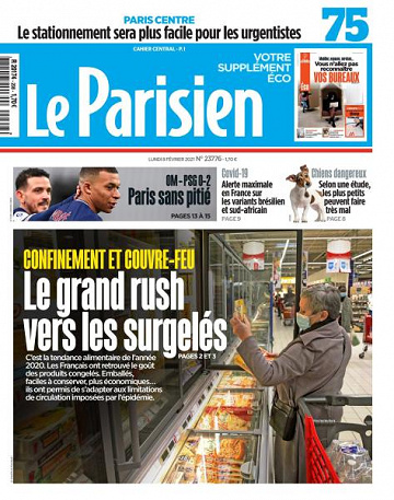 Le Parisien du Lundi 8 Février 2021