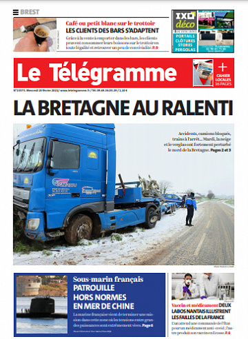 Le Télégramme (3 Éditions) Du Mercredi 10 Février 2021