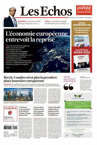 Les Echos du Vendredi 12 et Samedi 13 Février 2021