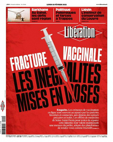 Libération du Lundi 15 Février 2021