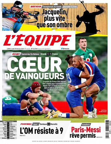 L’equipe du Lundi 15 Février 2021