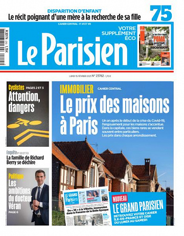 Le Parisien du Lundi 15 Février 2021