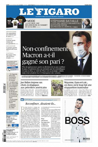 Le Figaro du Mardi 16 Février 2021