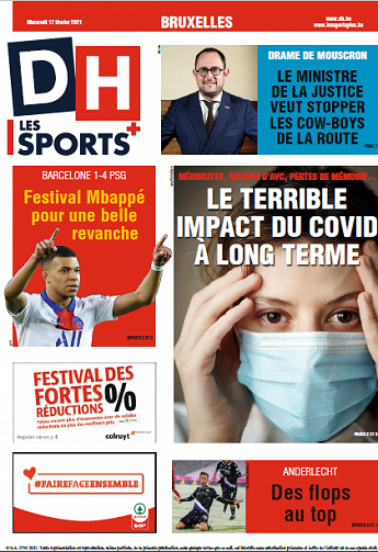 La Derniere Heure Bruxelles du 17 Fevrier 2021