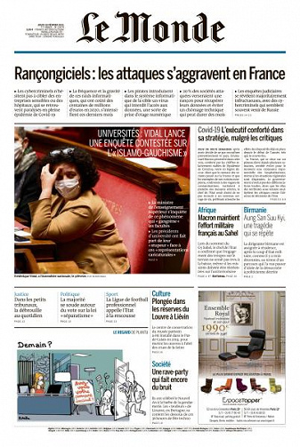 Le Monde du Jeudi 18 Février 2021