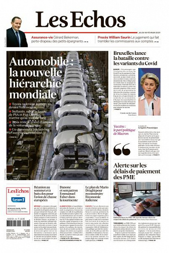 Les Echos du Jeudi 18 Février 2021