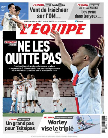 L’equipe du Jeudi 18 Février 2021