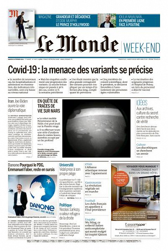 Le Monde du Samedi 20 Février 2021
