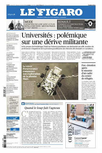 Le Figaro du Samedi 20 et Dimanche 21 Février 2021