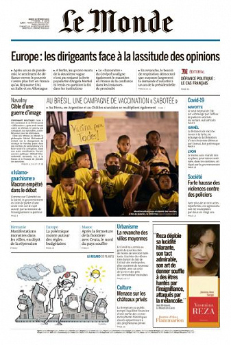 Le Monde du Mardi 23 Février 2021
