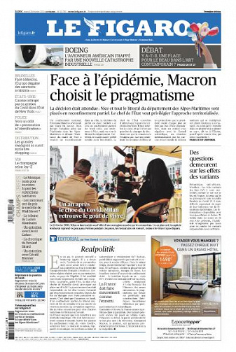Le Figaro du Mardi 23 Février 2021