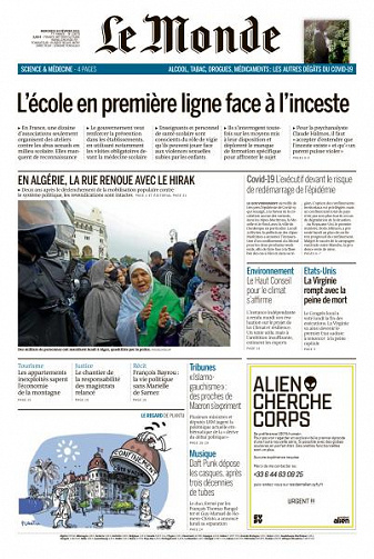 Le Monde du Mercredi 24 Février 2021
