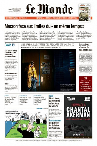 Le Monde du Jeudi 25 Février 2021