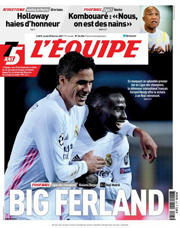 L’equipe du Jeudi 25 Février 2021