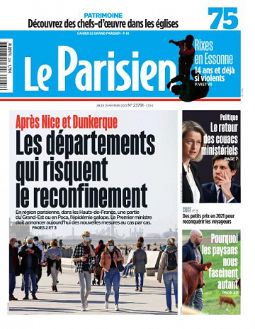 Le Parisien du Jeudi 25 Février 2021