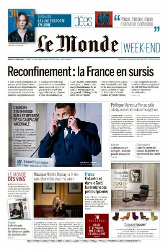 Le Monde du Samedi 27 Février 2021