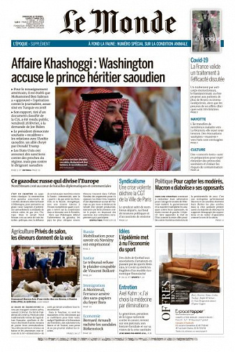 Le Monde du Dimanche 28 Février et Lundi 1er Mars 2021