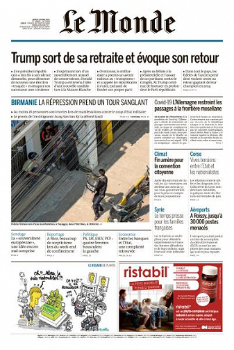 Le Monde du Mardi 2 Mars 2021