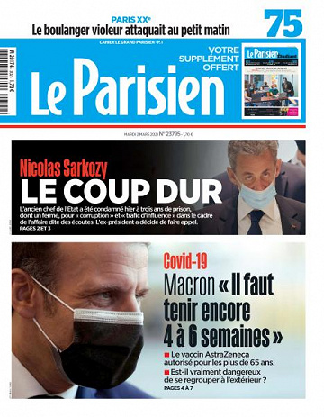 Le Parisien du Mardi 2 Mars 2021