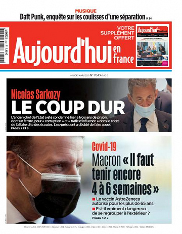 Aujourd’hui en France - 2 Mars 2021