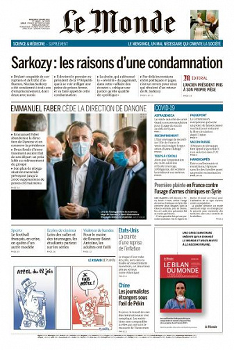 Le Monde du Mercredi 3 Mars 2021