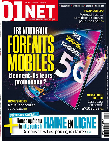 01Net N°947 - 3 au 16 Mars 2021
