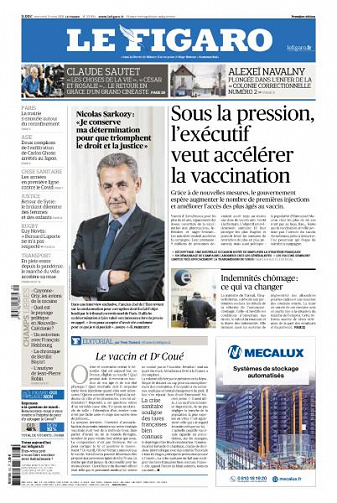 Le Figaro du Mercredi 3 Mars 2021