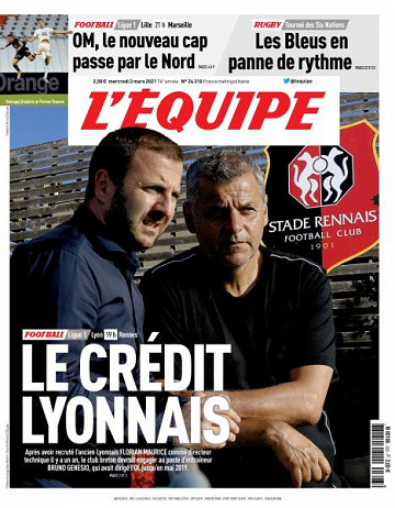L’equipe du Mercredi 3 Mars 2021