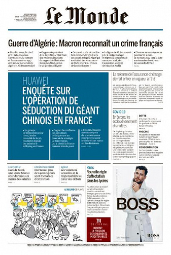 Le Monde du Mercredi 3 Mars 2021
