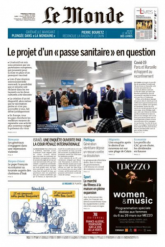 Le Monde du Vendredi 5 Mars 2021