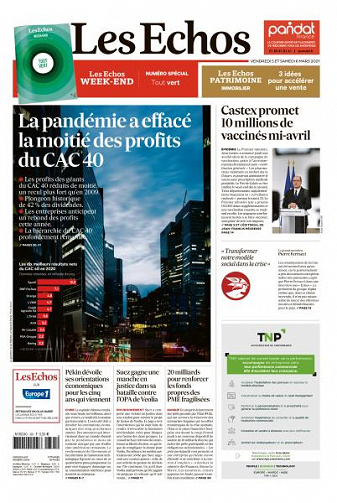 Les Echos du Vendredi 5 et Samedi 6 Mars 2021
