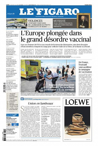Le Figaro du Vendredi 5 Mars 2021