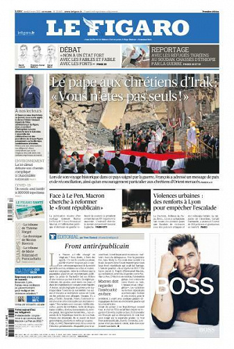 Le Figaro du Lundi 8 Mars 2021