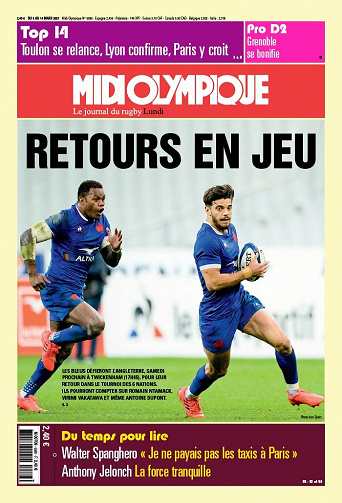 Midi Olympique rouge du lundi 8 mars 2021