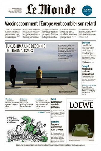Le Monde du Mercredi 10 Mars 2021